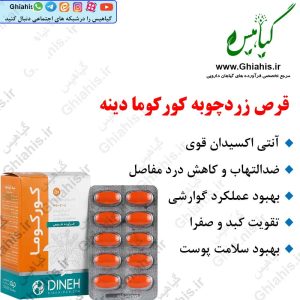 قرص زردچوبه کورکوما دینه