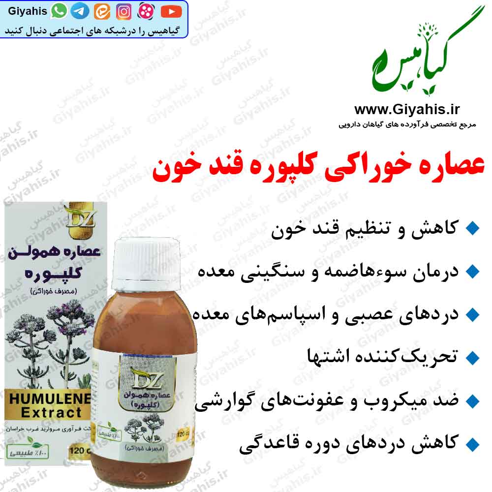 عصاره کلپوره قند خون دکتر زرقانی عصاره کلپوره قند خون دکتر زرقانی