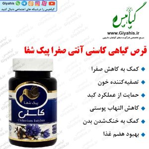 قرص گیاهی کاسنی آنتی‌ صفرا پیک شفا